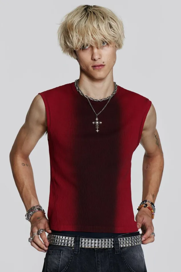 Red Glare Tank Red Men Jaded London Vests Red Glare Tank Red Men Jaded London Vests