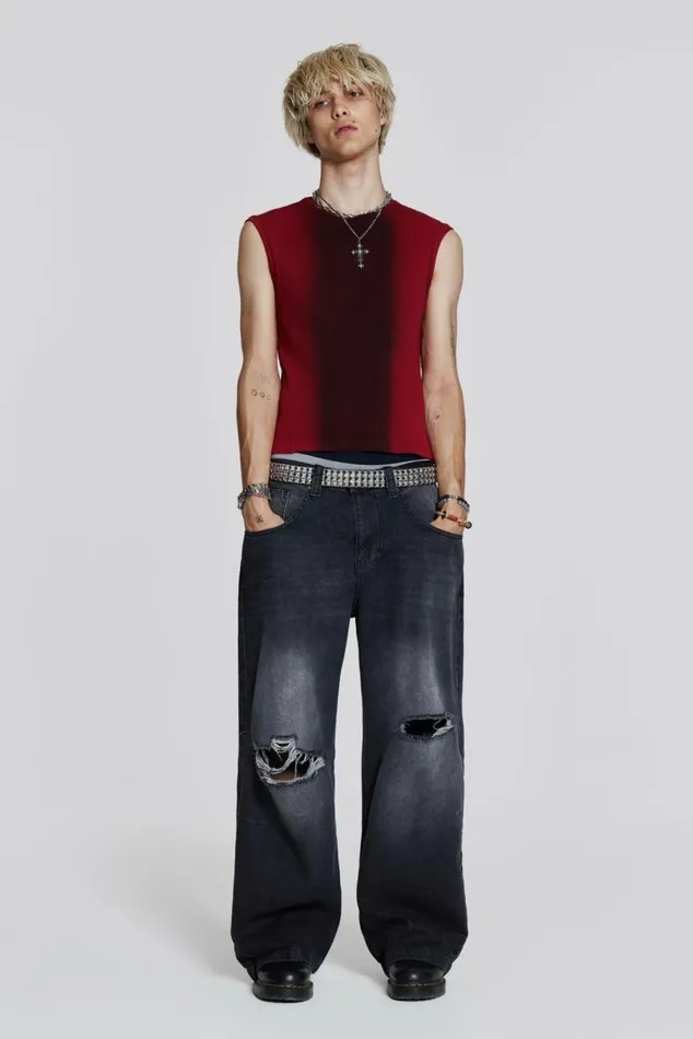 Red Glare Tank Red Men Jaded London Vests Red Glare Tank Red Men Jaded London Vests