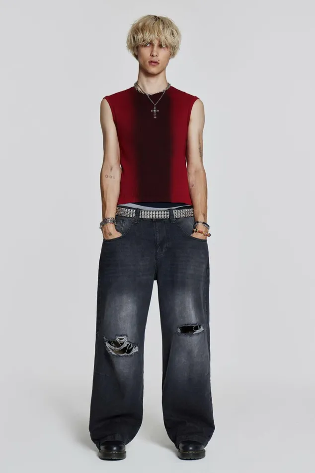Red Glare Tank Red Men Jaded London Vests Red Glare Tank Red Men Jaded London Vests