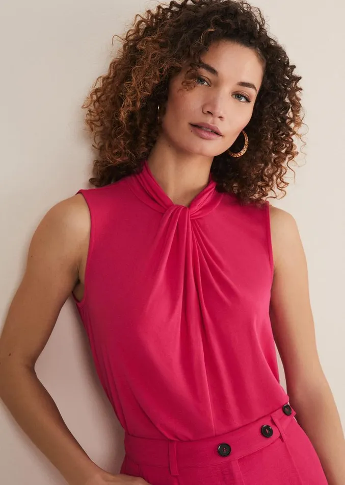 Reign Jersey Top Hot Pink Women Phase Eight Tops and TShirts