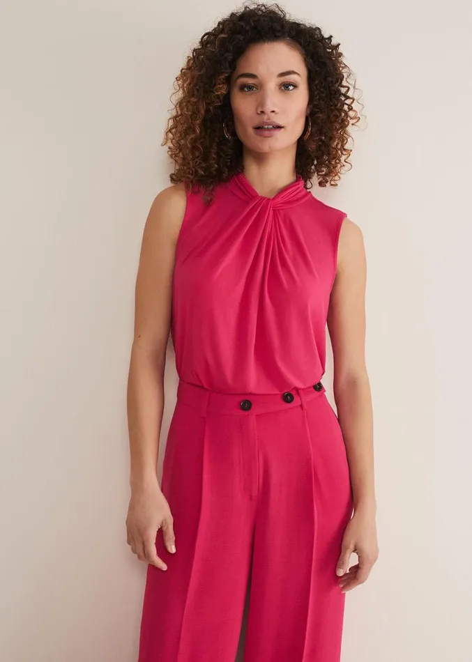Reign Jersey Top Hot Pink Women Phase Eight Tops and TShirts