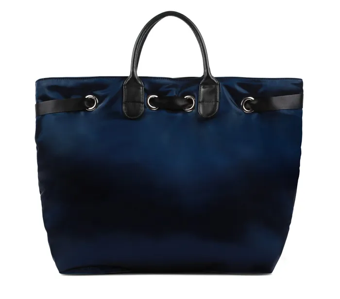 Repetto Womens Handbags Arabesque Shopping Bag Quilted Navy Blue For Sale