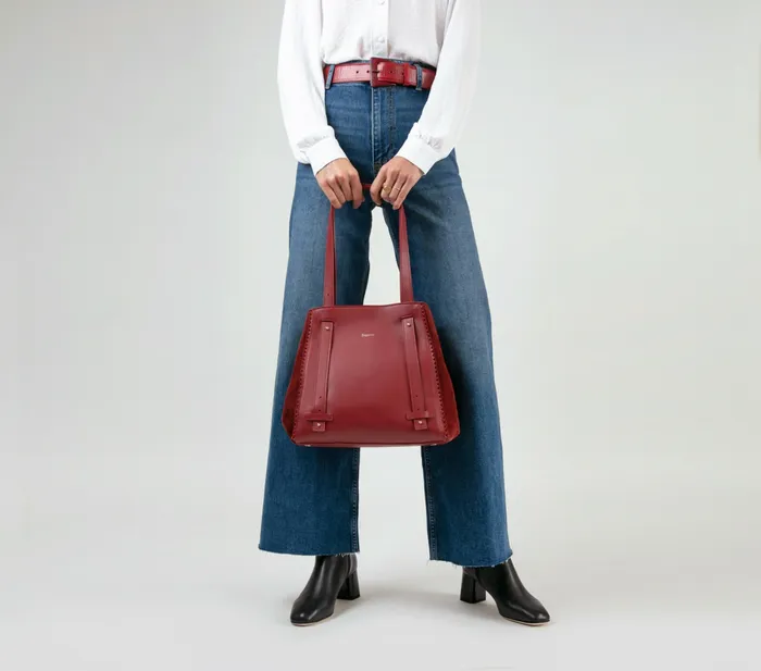 Repetto Womens Handbags Double Vie Bag Carmine Red Gift for Friend