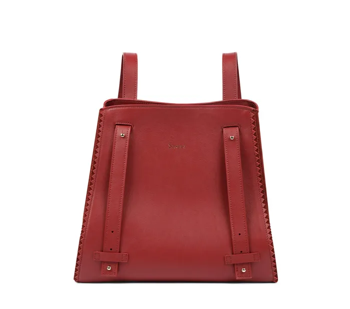 Repetto Womens Handbags Double Vie Bag Carmine Red Gift for Friend