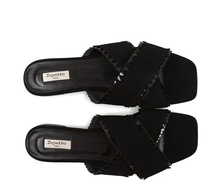 Repetto Womens Mules Poline Mules Black