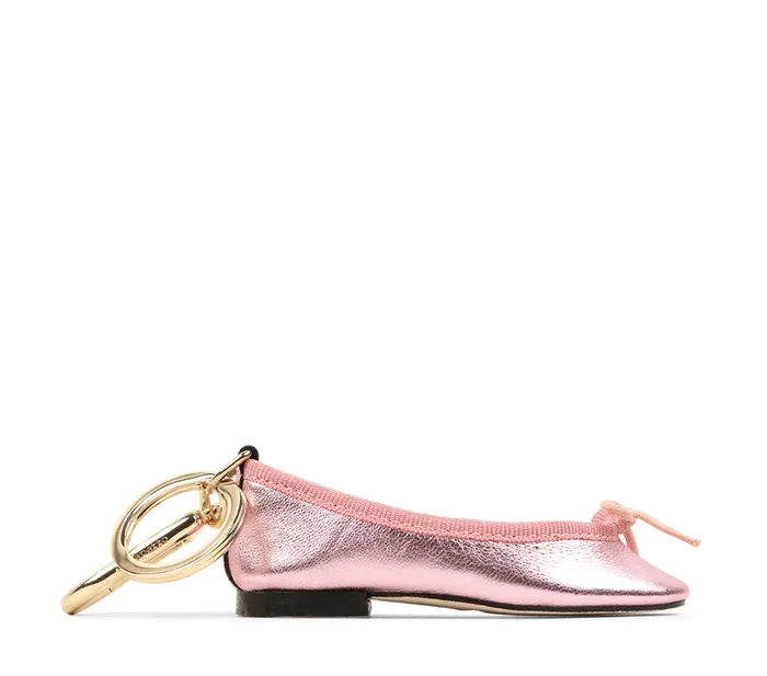 Repetto Womens Small Leather Goods Cendrillon Keychain Drage Pink Gift for Friend