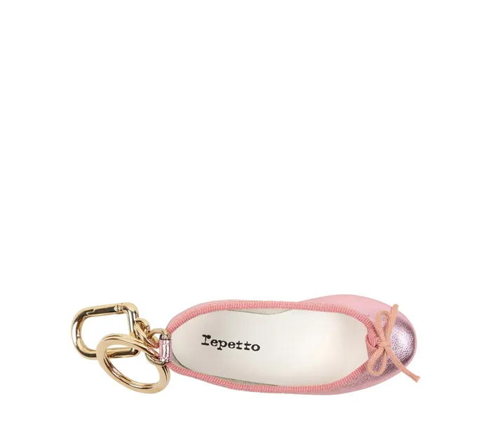 Repetto Womens Small Leather Goods Cendrillon Keychain Drage Pink Gift for Friend