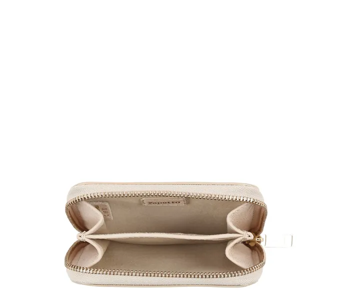 Repetto Womens Small Leather Goods Zippered Wallet Beige On Sale