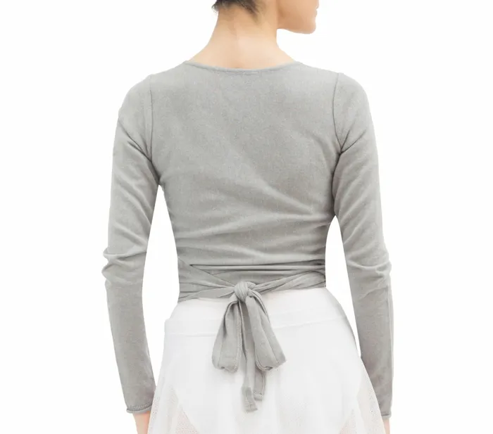 Repetto Womens Tops Long Sleeved WrapOver Mouse Grey