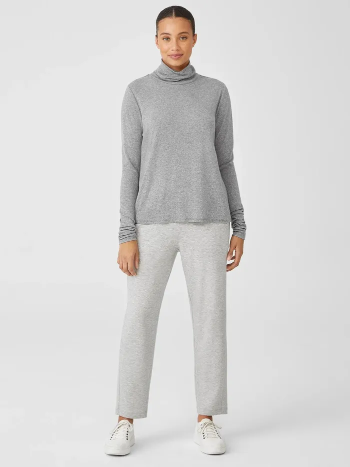 Ribbed Pima Cotton Blend Top Moon Women Eileen Fisher Tops and Tees
