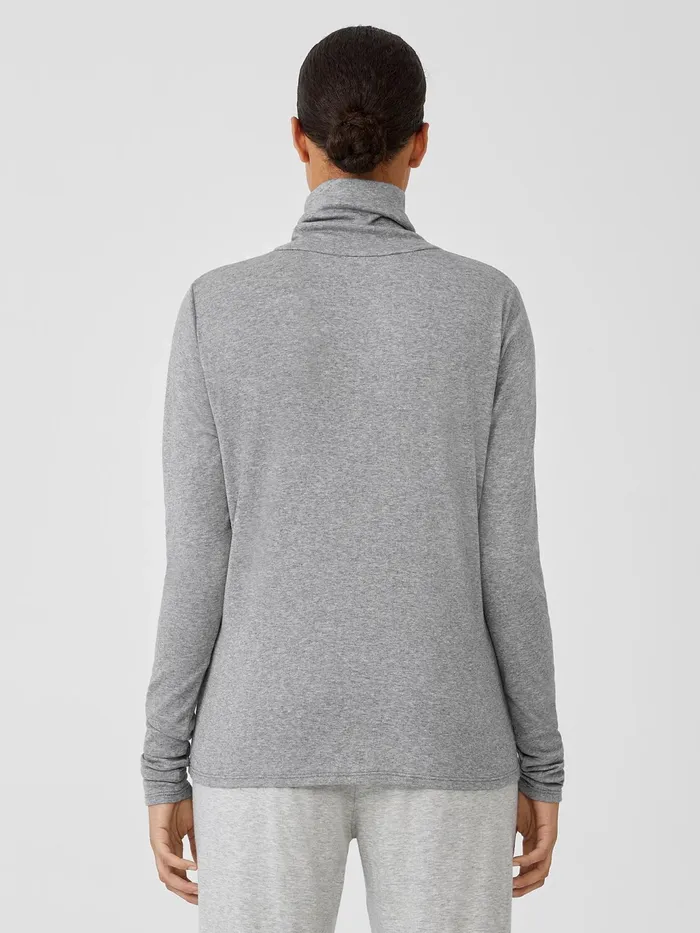 Ribbed Pima Cotton Blend Top Moon Women Eileen Fisher Tops and Tees