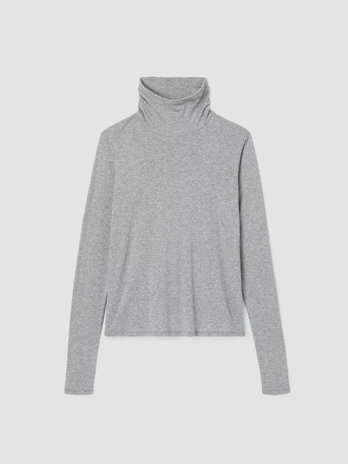 Ribbed Pima Cotton Blend Top Moon Women Eileen Fisher Tops and Tees