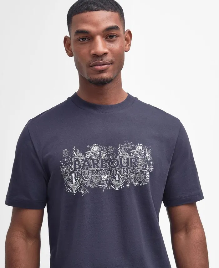 Ridley Graphic TShirt Bright White Men Barbour TShirts
