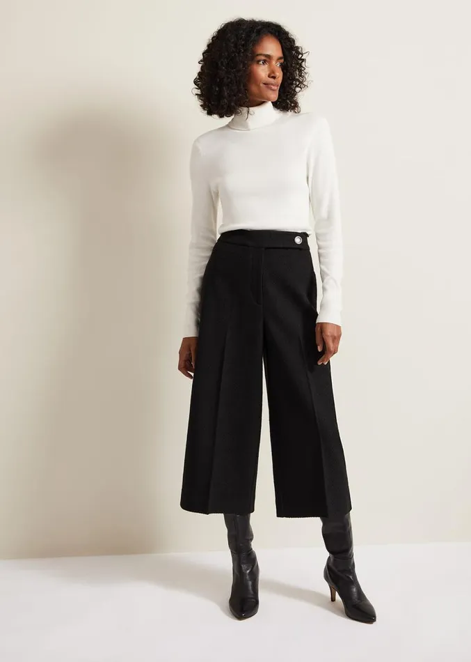 Ripley Boucle Culotte Black Women Phase Eight Trousers
