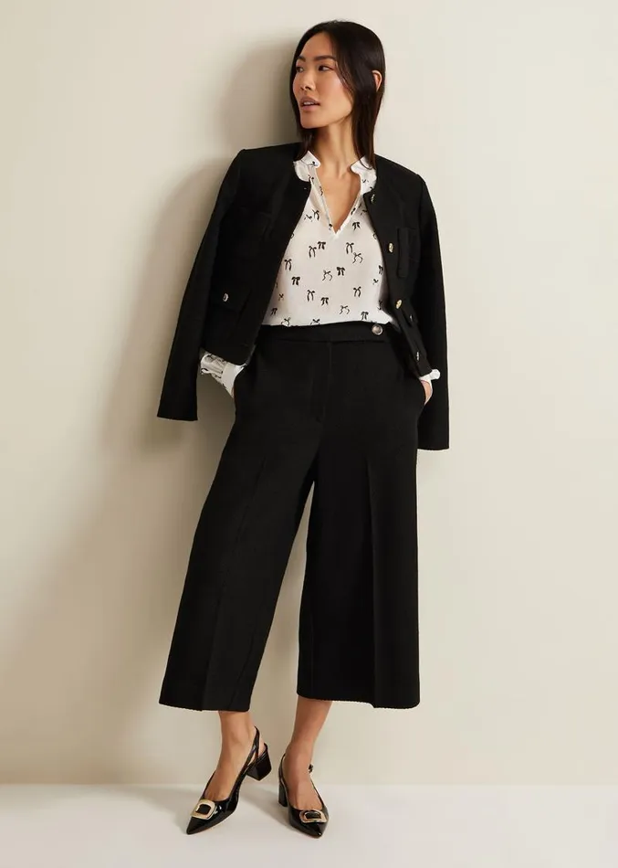 Ripley Boucle Culotte Black Women Phase Eight Trousers