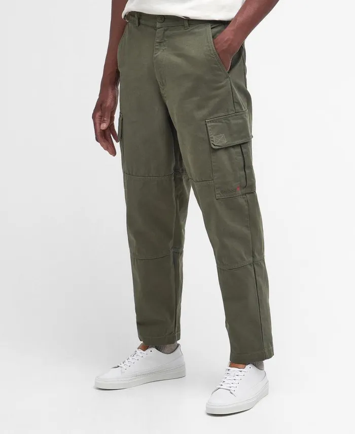 Robhill Cargo Trousers Dusty Olive Men Barbour Trousers and Shorts