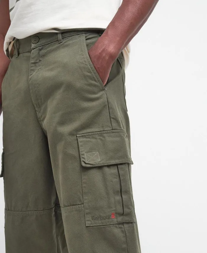 Robhill Cargo Trousers Dusty Olive Men Barbour Trousers and Shorts