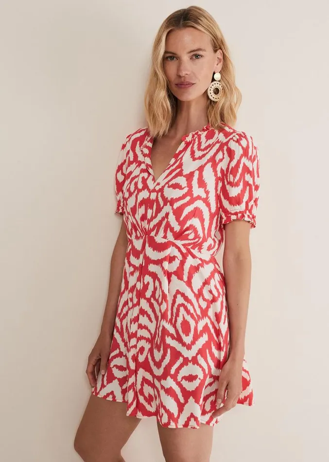 Rolanda Printed Playsuit Coralcream Women Phase Eight Dresses