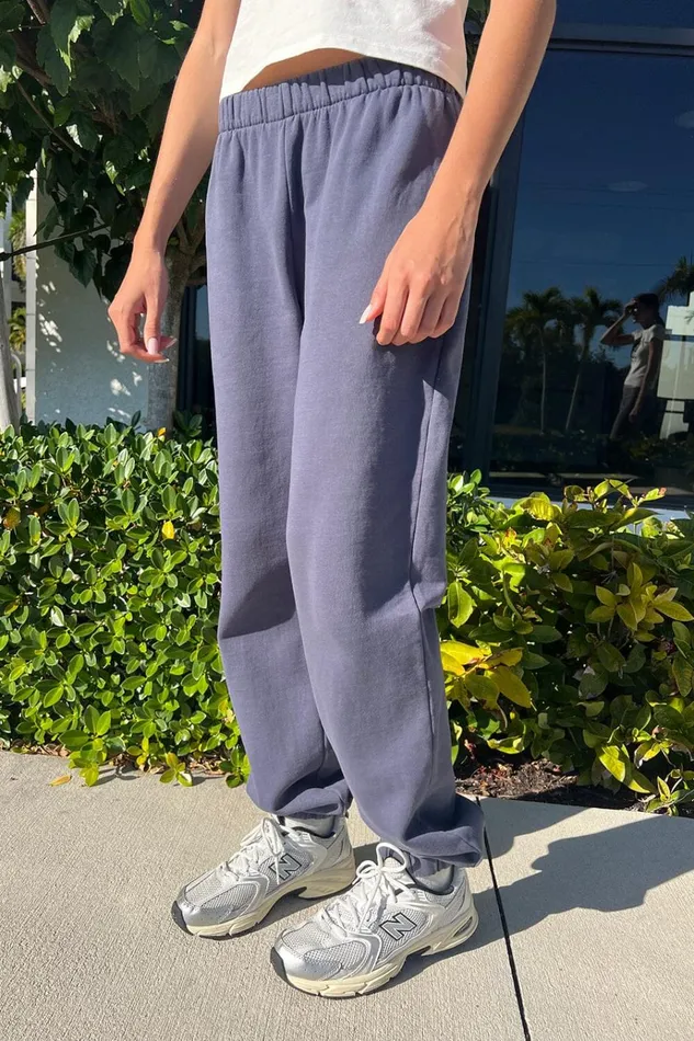 Rosa Sweatpants Faded Navy Blue Women Brandy Melville Sweatpants and Sweatshirts