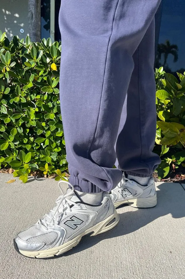 Rosa Sweatpants Faded Navy Blue Women Brandy Melville Sweatpants and Sweatshirts