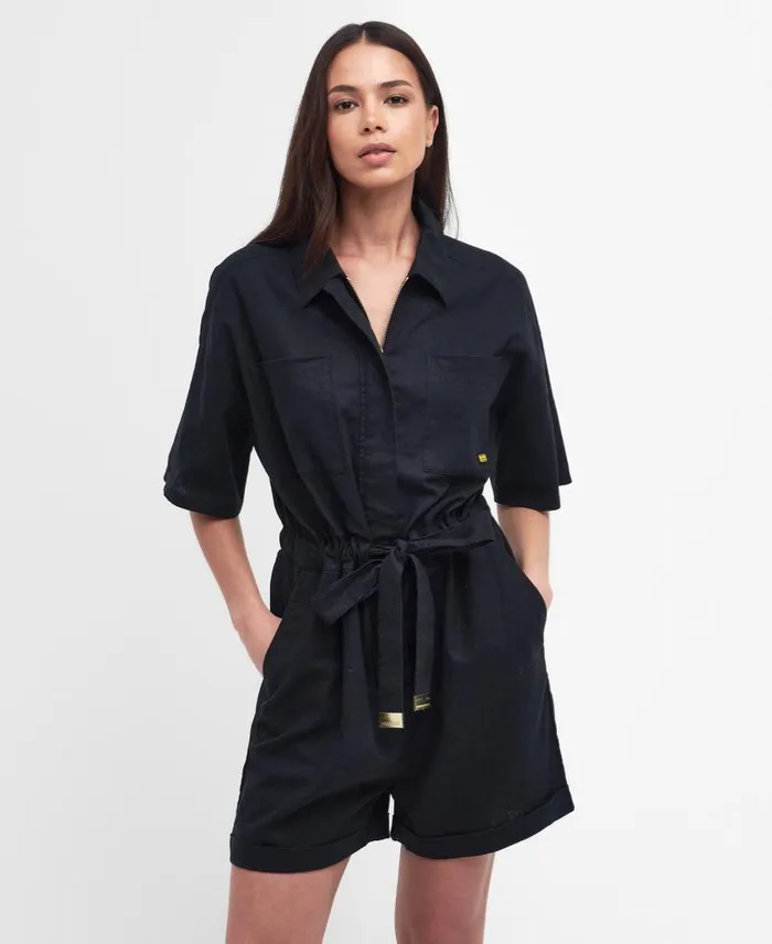 Rosell Playsuit Classic White Women Barbour Dresses and Skirts