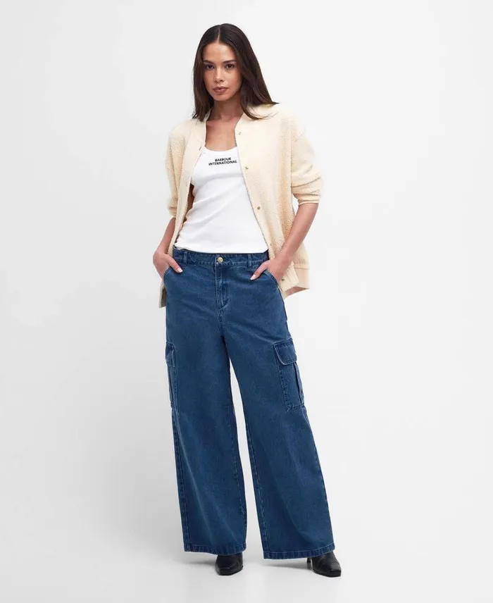 Rouse Cargo Jeans Authentic Wash Women Barbour Trousers and Shorts