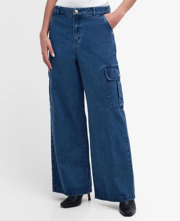 Rouse Cargo Jeans Authentic Wash Women Barbour Trousers and Shorts