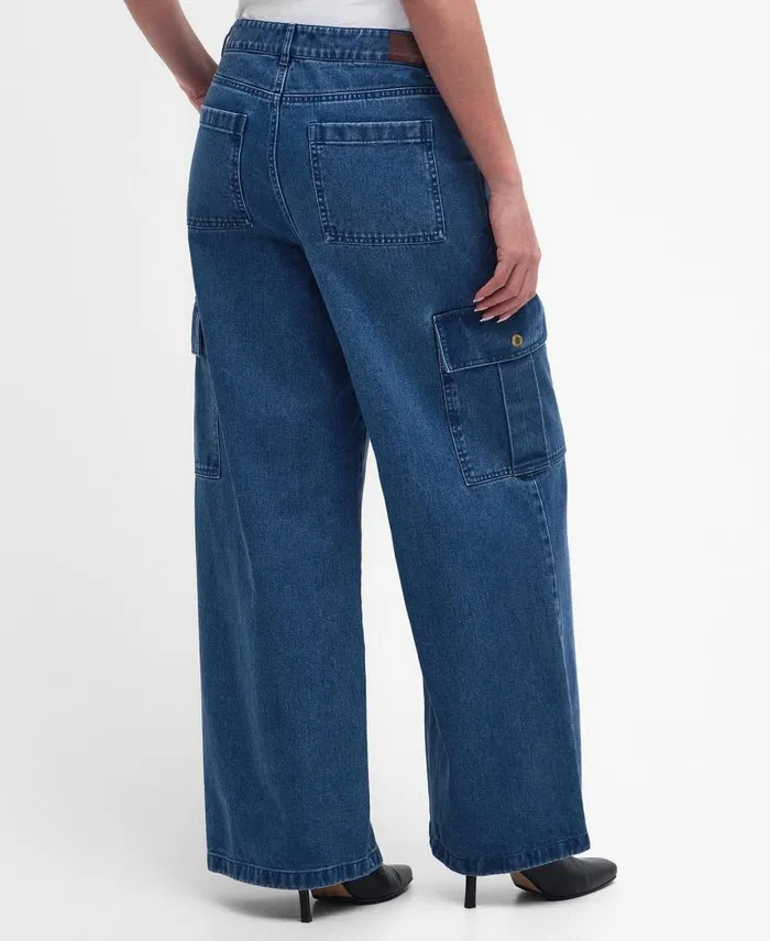 Rouse Cargo Jeans Authentic Wash Women Barbour Trousers and Shorts