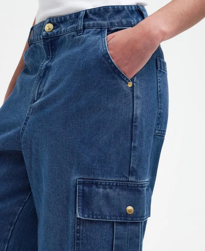 Rouse Cargo Jeans Authentic Wash Women Barbour Trousers and Shorts