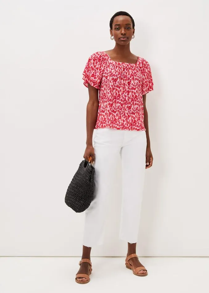 Saffy Floral Square Neck Top Multicoloured Women Phase Eight Tops and TShirts Saffy Floral Square Neck Top Multicoloured Women Phase Eight Tops and TShirts