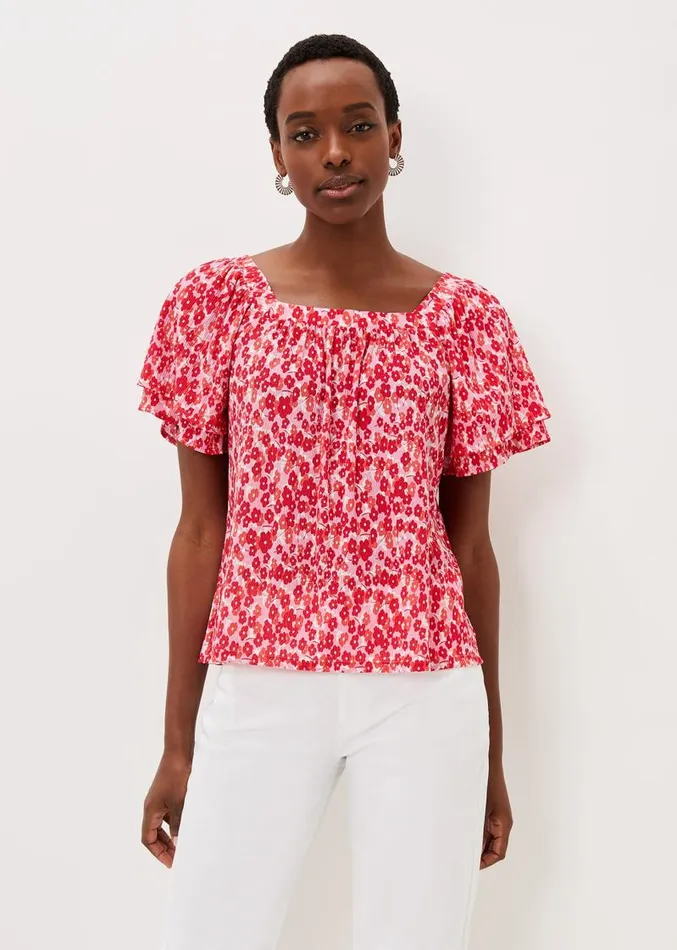 Saffy Floral Square Neck Top Multicoloured Women Phase Eight Tops and TShirts Saffy Floral Square Neck Top Multicoloured Women Phase Eight Tops and TShirts