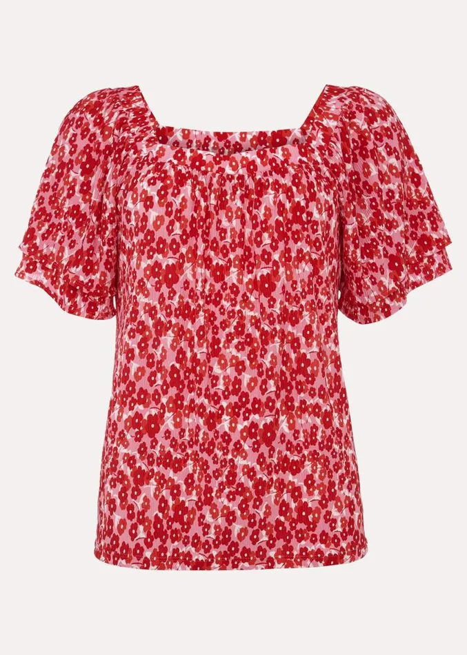 Saffy Floral Square Neck Top Multicoloured Women Phase Eight Tops and TShirts Saffy Floral Square Neck Top Multicoloured Women Phase Eight Tops and TShirts