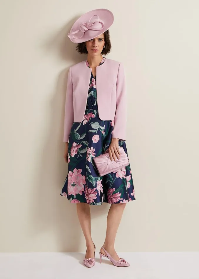 Salina Floral Jacquard Dress Multicoloured Women Phase Eight Dresses