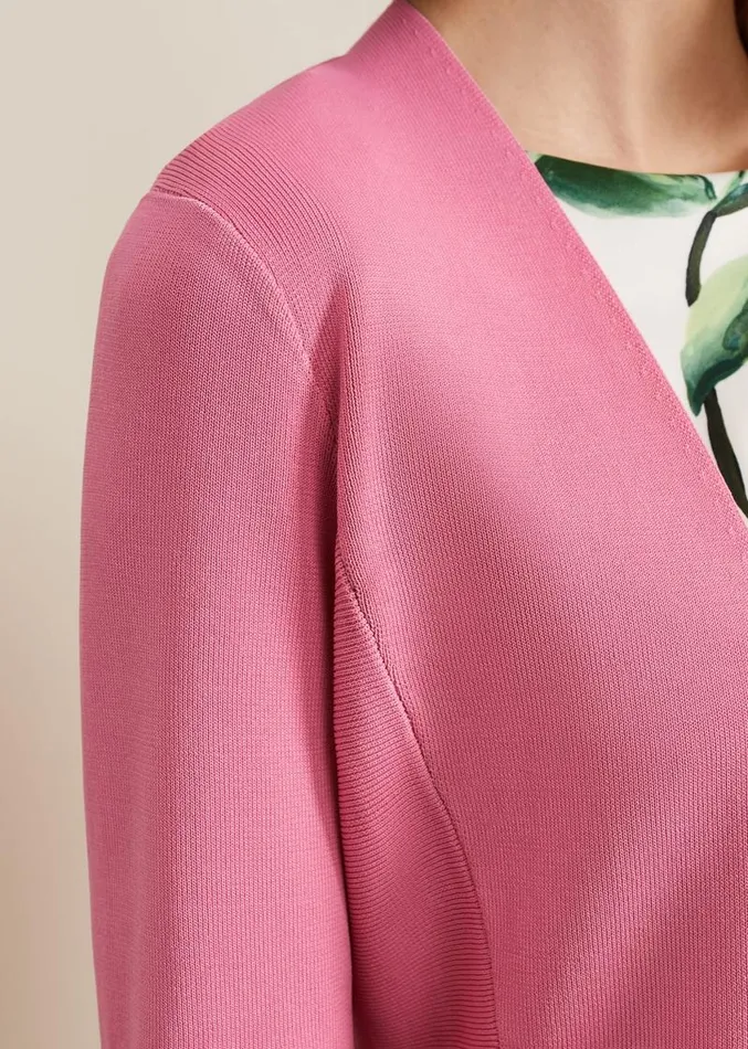 Salma Flared Hem Jacket Pink Women Phase Eight Knitwear