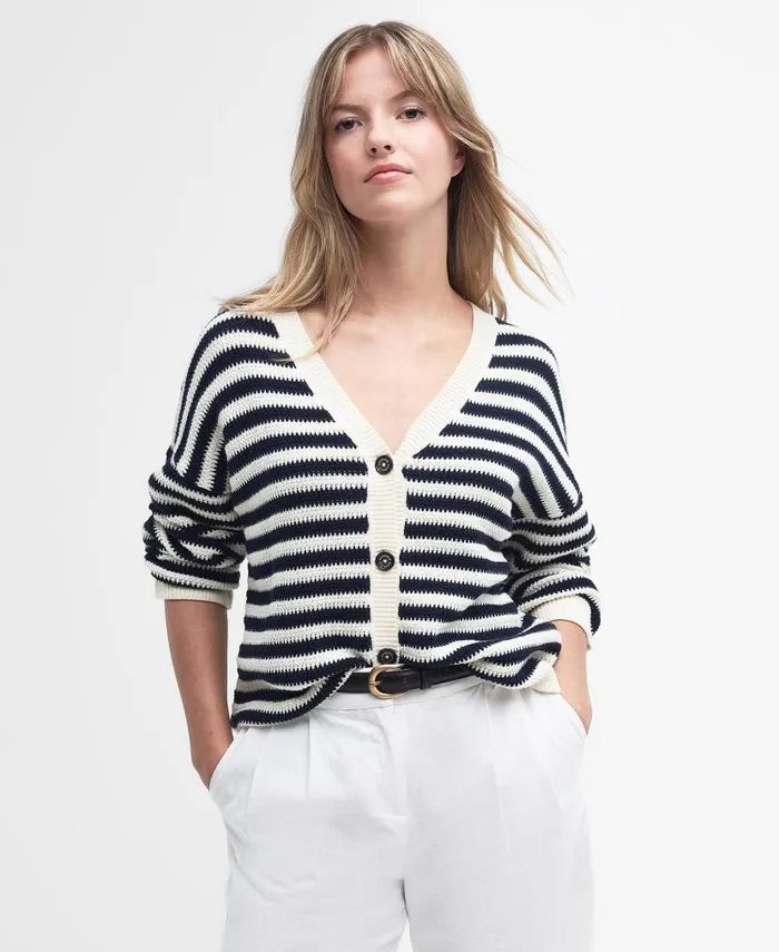 Sandgate Striped Cardigan Multi Stripe Women Barbour Cardigans