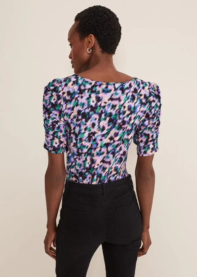 Sasha Jersey Top Navy Multi Women Phase Eight Tops and TShirts