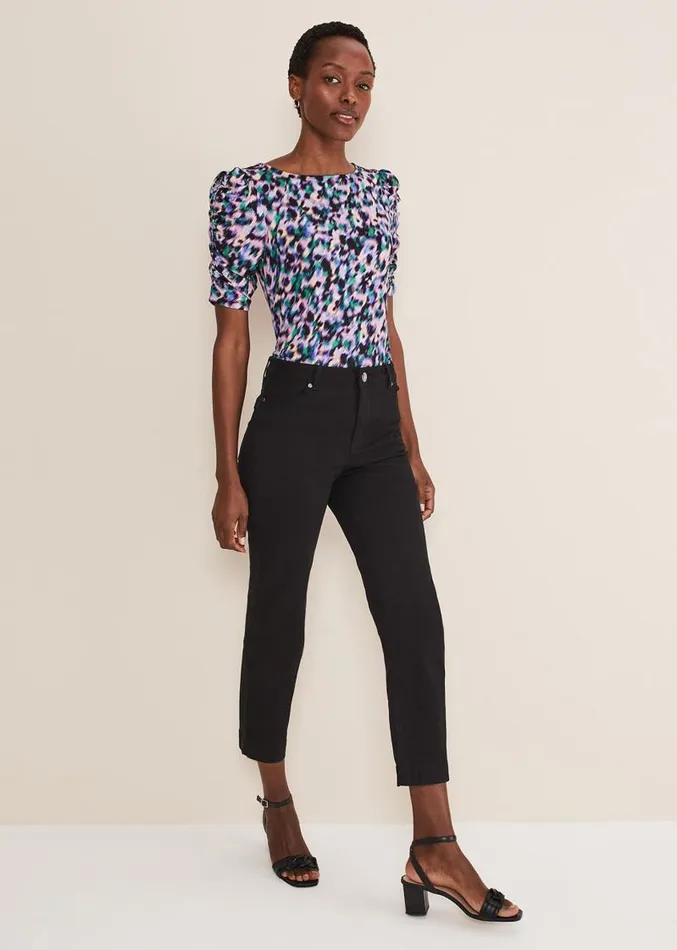 Sasha Jersey Top Navy Multi Women Phase Eight Tops and TShirts