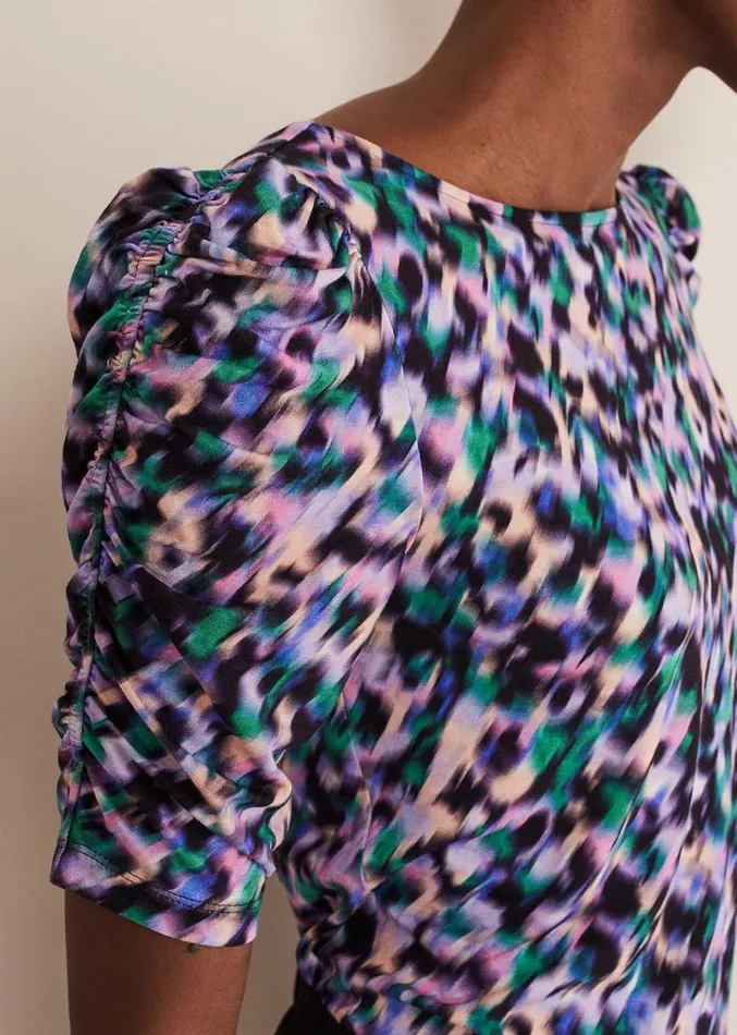 Sasha Jersey Top Navy Multi Women Phase Eight Tops and TShirts