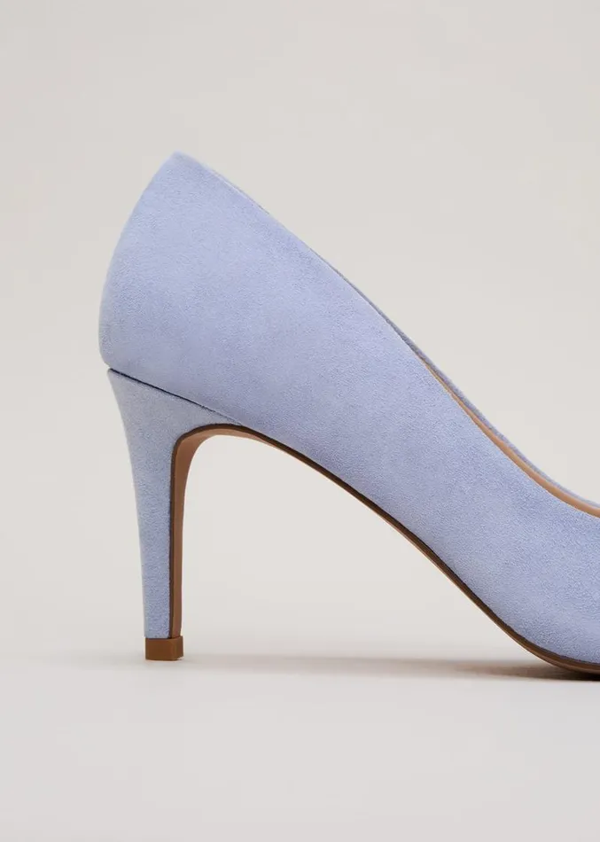 Satin Twist Peeptoe Shoes Pale Blue Women Phase Eight Occasion Shoes