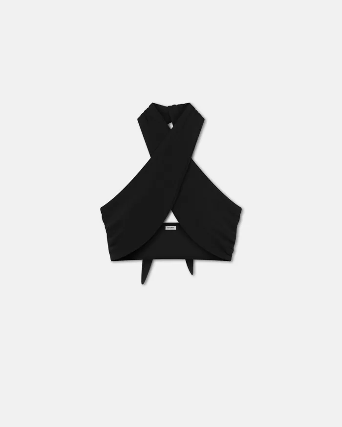 Saura Crossover Halterneck Swimsuit Anthracite Women Nanushka Swimwear