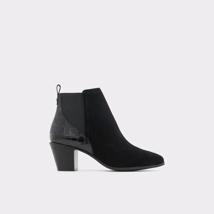 Savun Black Leather Mixed Material Women ALDO Boots
