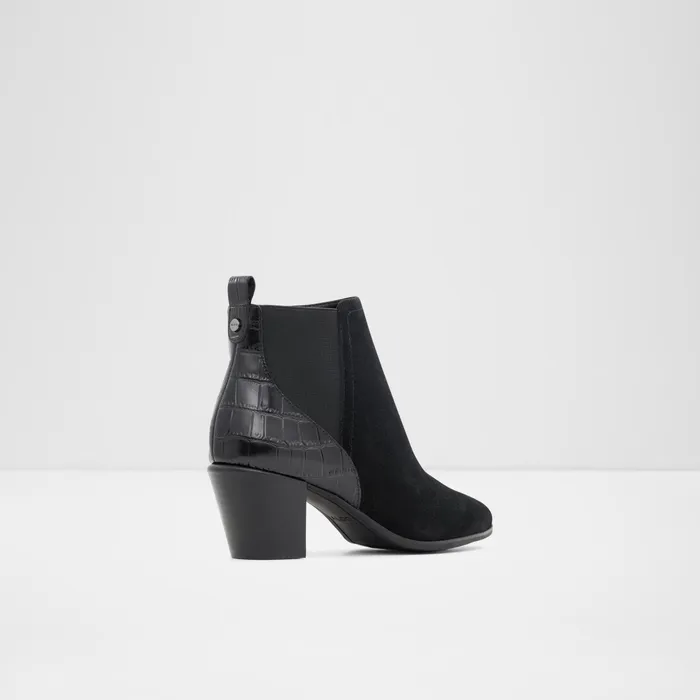 Savun Black Leather Mixed Material Women ALDO Boots