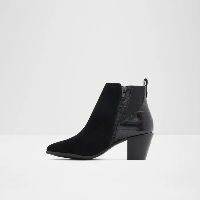 Savun Black Leather Mixed Material Women ALDO Boots