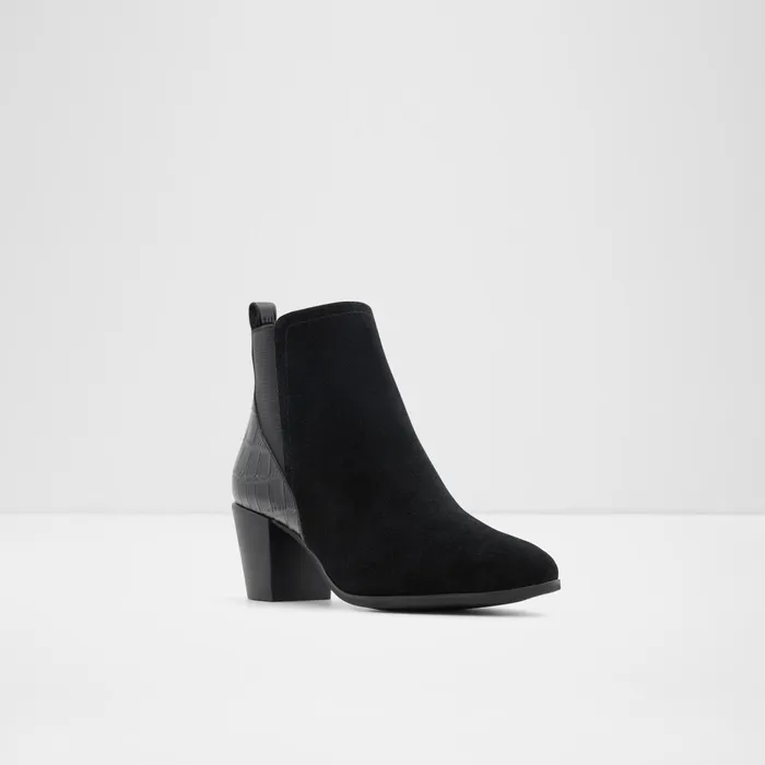 Savun Black Leather Mixed Material Women ALDO Boots