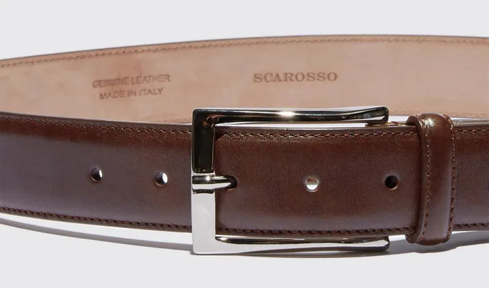 Scarosso Belts Men Cintura Marrone Classica Brown Calf