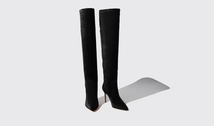 Scarosso Boots Women Carra Black Suede Black 8211 Suede