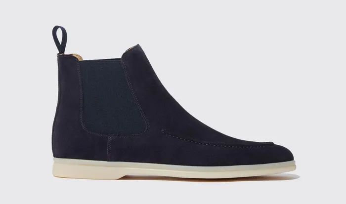 Scarosso Chelsea Boots Men Eugenio Blu Scamosciato Blue 8211 Suede