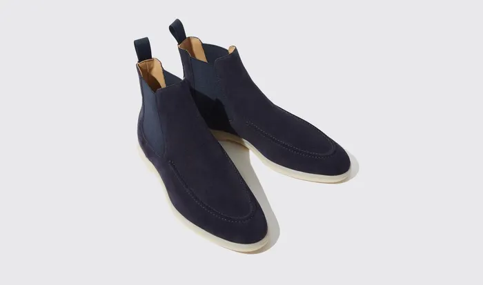 Scarosso Chelsea Boots Men Eugenio Blu Scamosciato Blue 8211 Suede