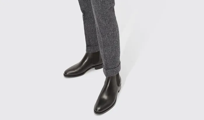 Scarosso Chelsea Boots Men Giancarlo Nero Black Calf