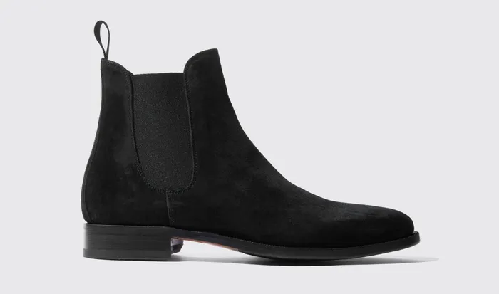 Scarosso Chelsea Boots Men Giancarlo Nero Scamosciato Black 8211 Suede
